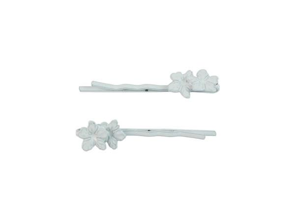 Image of White Pansy Bobby Pin