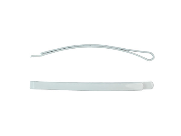 Image of White Wide Flat Bobby Pin
