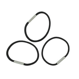 Image of Black Fabric Hair Band with Metal Clip