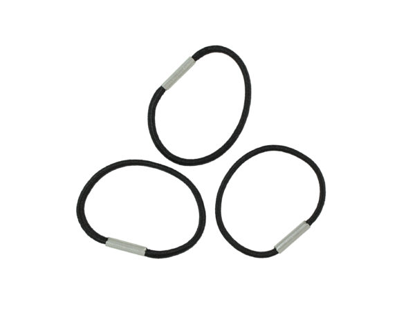 Image of Black Fabric Hair Band with Metal Clip