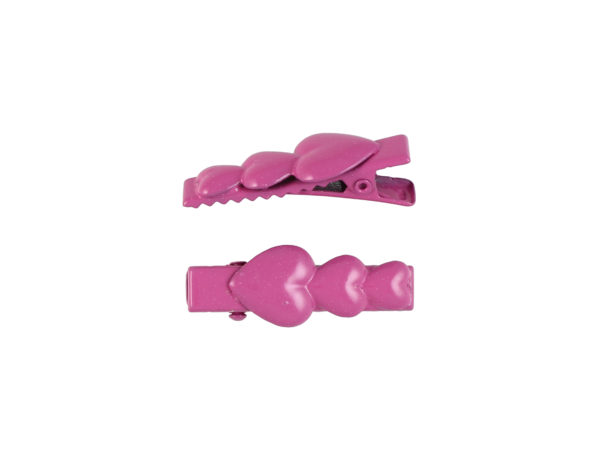 Image of Blossom Pink Hearts Lil Girl Pinch Clip