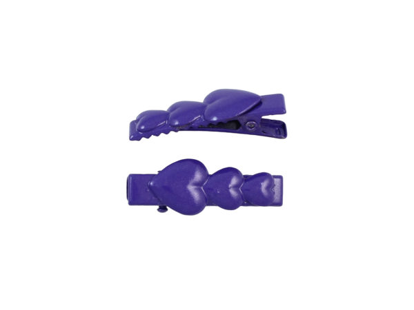 Image of Purple Hearts Lil Girl Pinch Clip