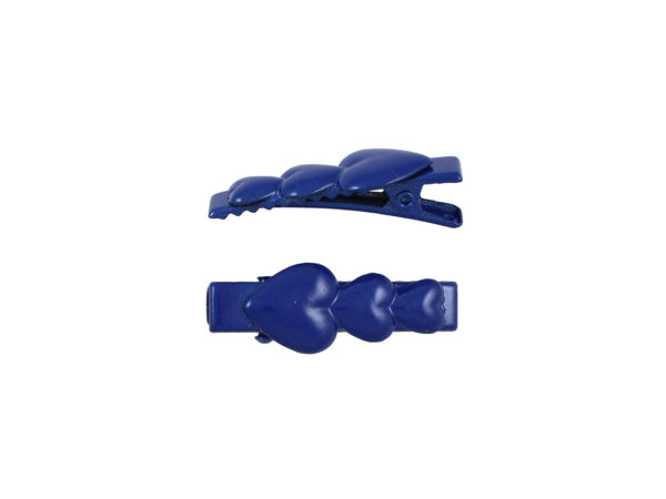 Image of Royal Blue Hearts Lil Girl Pinch Clip