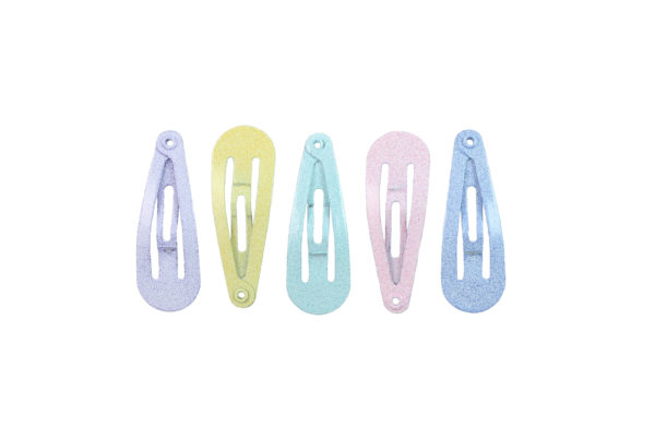 Image of 1.25" Plain Snap Clips, Assorted Pastel
