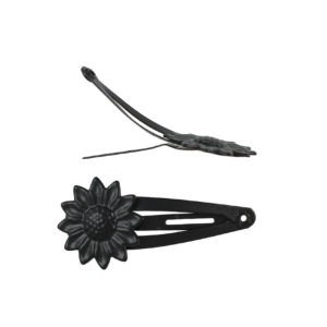 Image of Black 1.5" Large Sunflower Snap Clip
