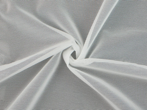 Image of White Heavy Mesh fabric