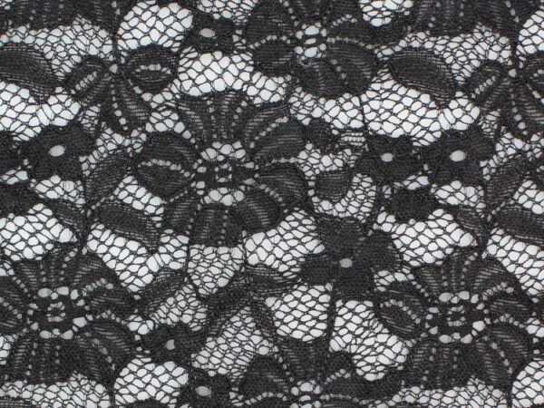 Image of Black Large Pansy fabric