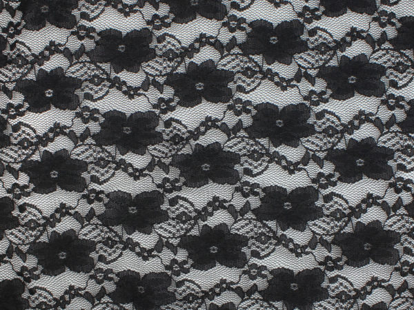 Image of Black Small Pansy fabric