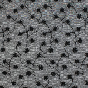 Image of Black Petite Flower fabric