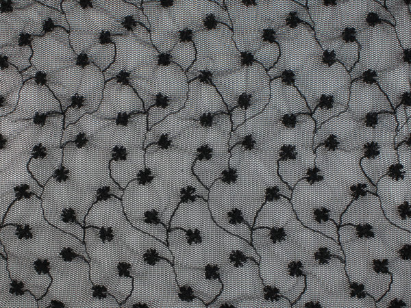 Image of Black Petite Flower fabric