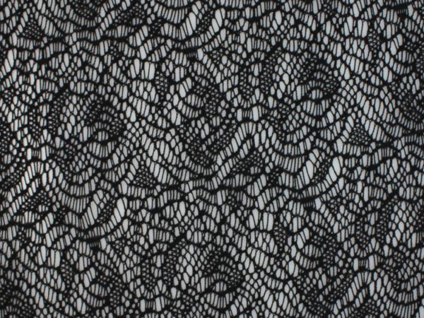 Image of Black Crochet Lace fabric