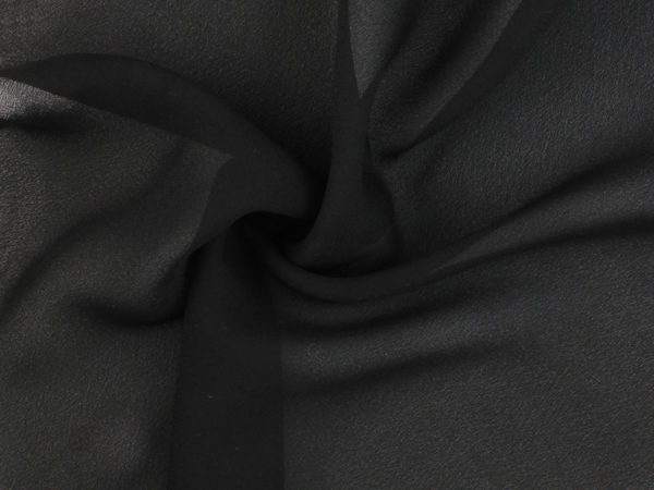 Image of Black Double Georgette fabric