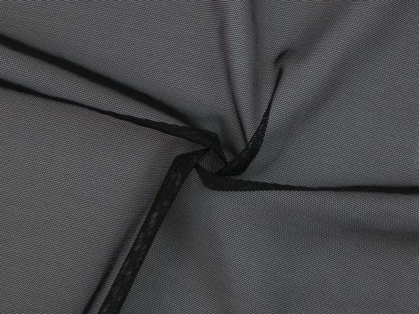 Image of Black Heavy Mesh fabric
