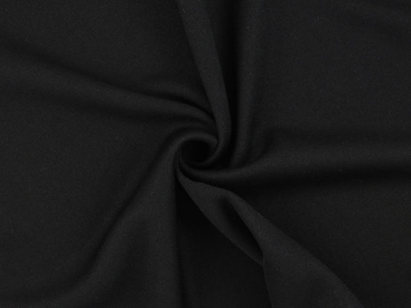 Image of Black Interlock Knit fabric