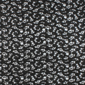 Image of Black Swirl Venice Lace fabric