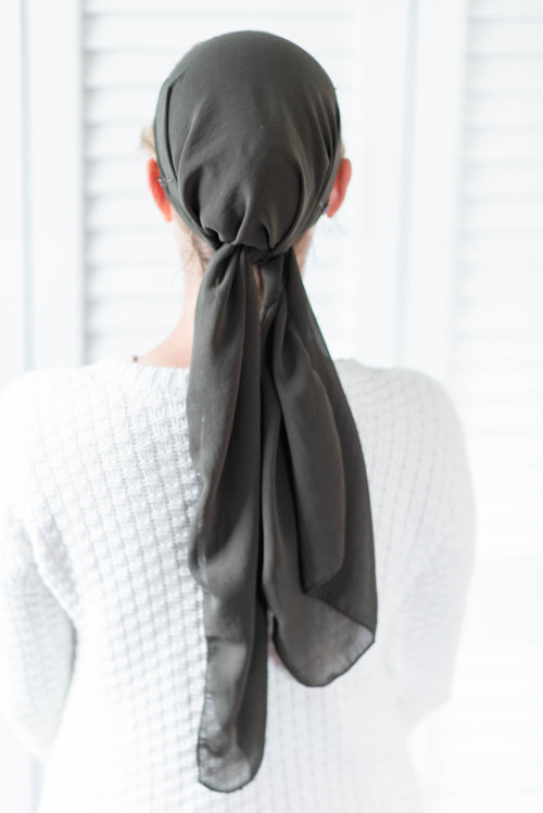 Image of Olive Rectangle Tie Veil